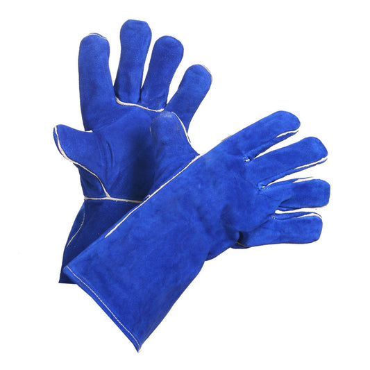 Forcefield Fully Lined Split Leather Welding Glove - Standard Grade - One Size - Blue - 2 Pack