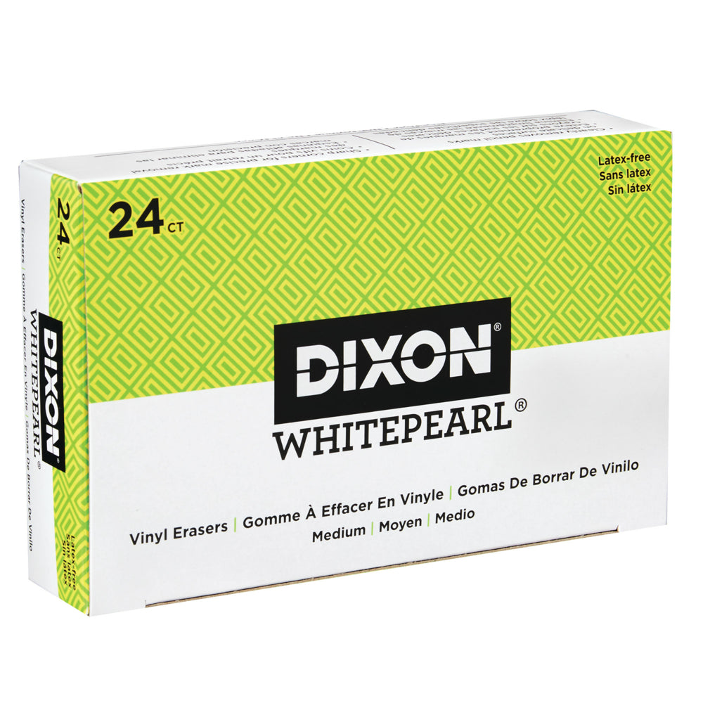Gomme bloc Dixon White Pearl - Blanc - Moyen - Paquet de 24