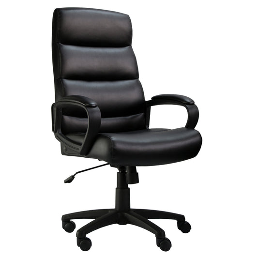 Horizon Activ High Back Faux Leather Simple Tilter Executive Chair - Black