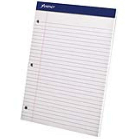 Bloc perforé Ampad à trois trous – 8-1/2" x 11-3/4" – Paquet de 10