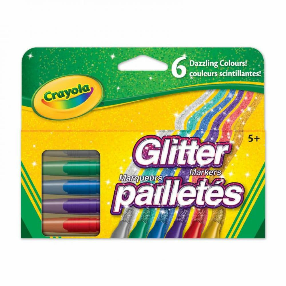 Marqueurs à paillettes Crayola, paquet de 6