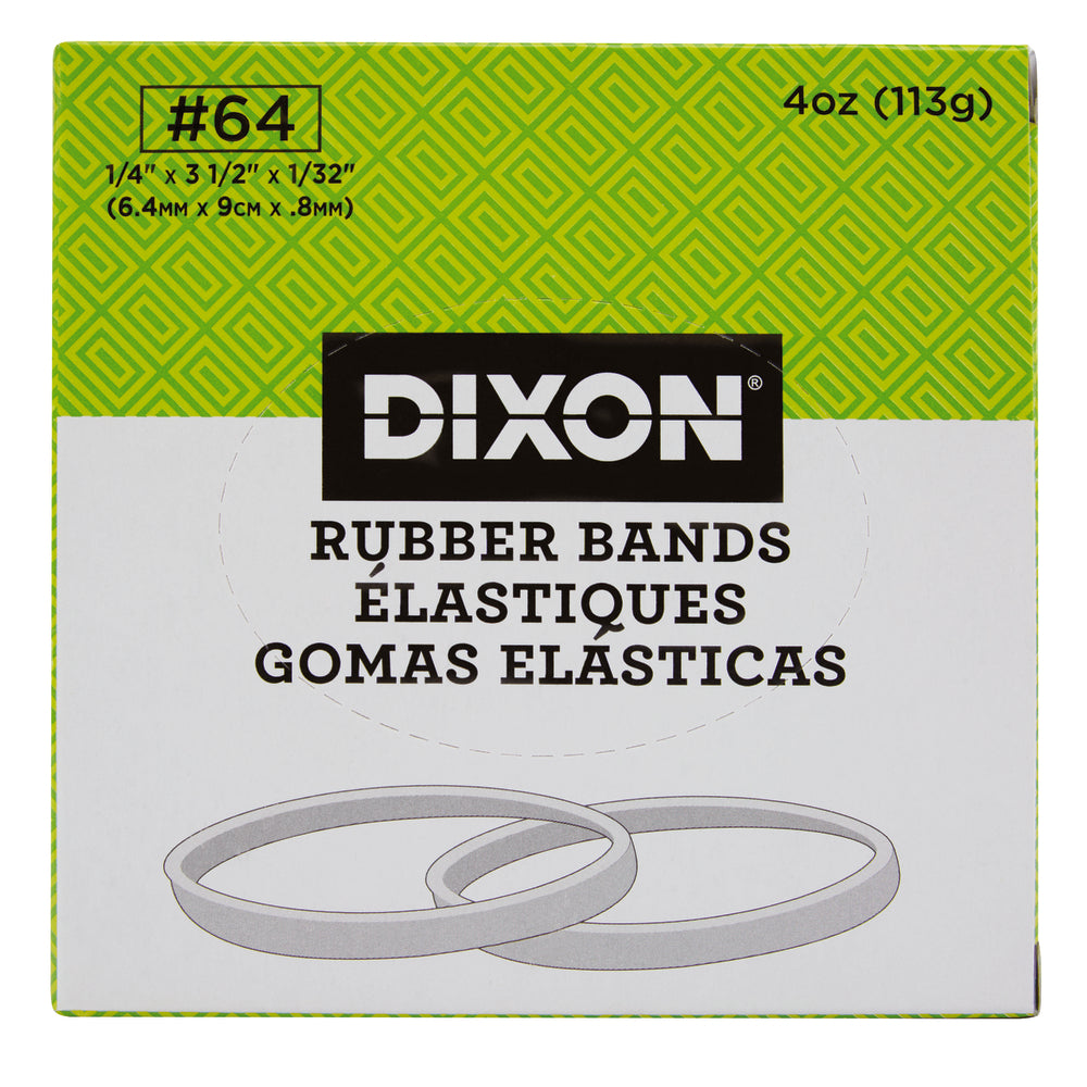 Dixon Rubber Bands - #64 - 1/4" x 3 1/2" - 1/4 lb. Box