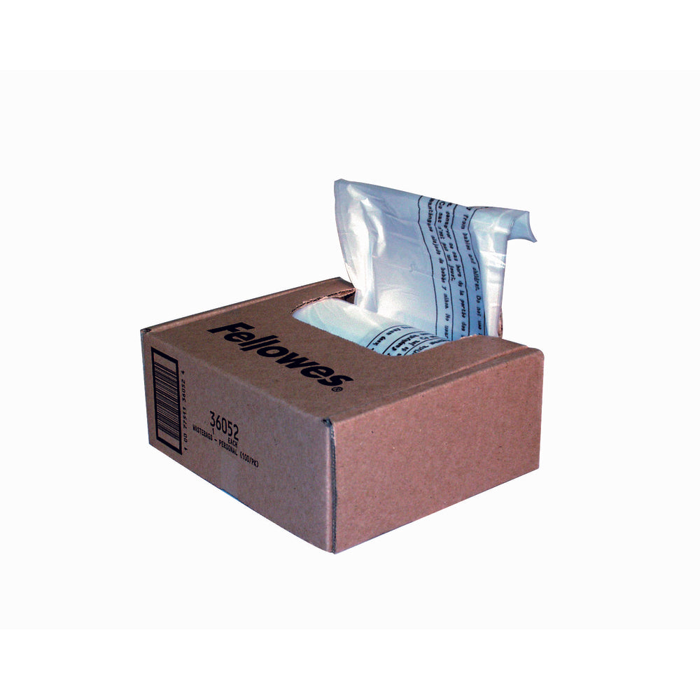 Fellowes Paper Shredder Bags - 26" x 15" x 9" - 100 Pack