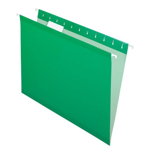 Pendaflex Reversaflex Premium Coloured Hanging File Folders, Bright Green, Letter Size, 25 Pack