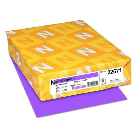 Papier Astrobrights Bright Colour - 24 lb - 8-1/2" x 11" - Violet planétaire