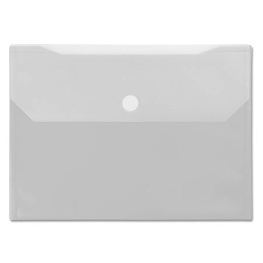 Winnable Velcro Closure Side Opening Poly Envelope, 2 Pockets, Letter Size, Clear
