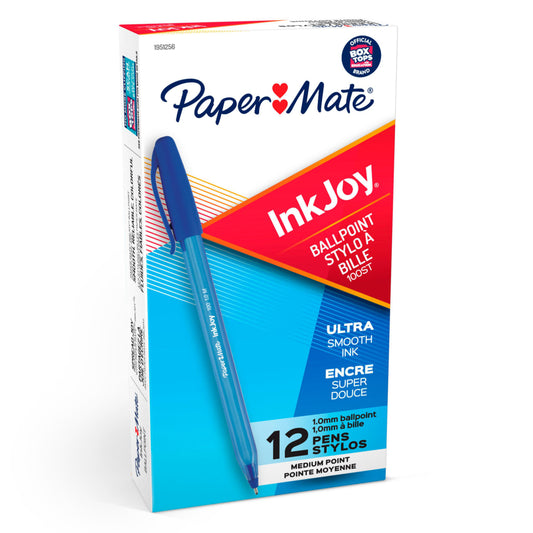 Paper Mate® InkJoy® 100ST Ballpoint Pens - Medium Point - Blue - 12 Pack