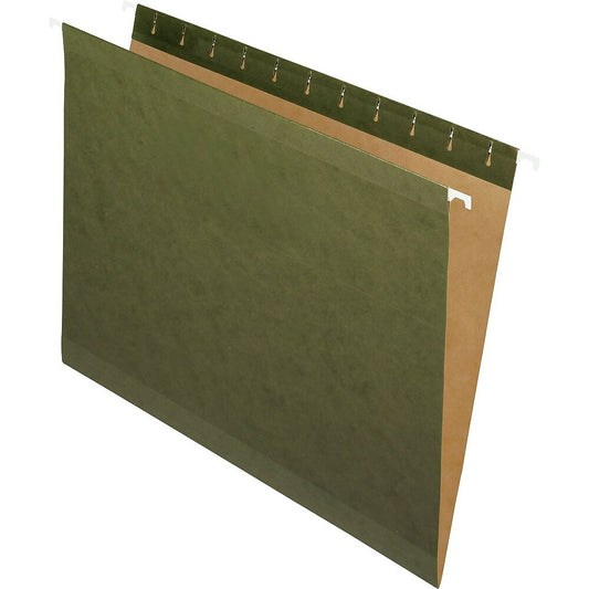 Chemises suspendues standard vertes renforcées 100 % recyclées Staples - Format lettre - Paquet de 25
