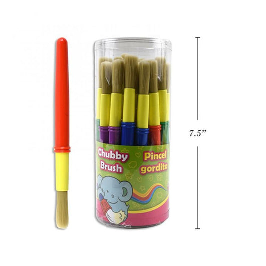 Selectum Chubby Round Tip Paint Brush - Medium - 24 Pack