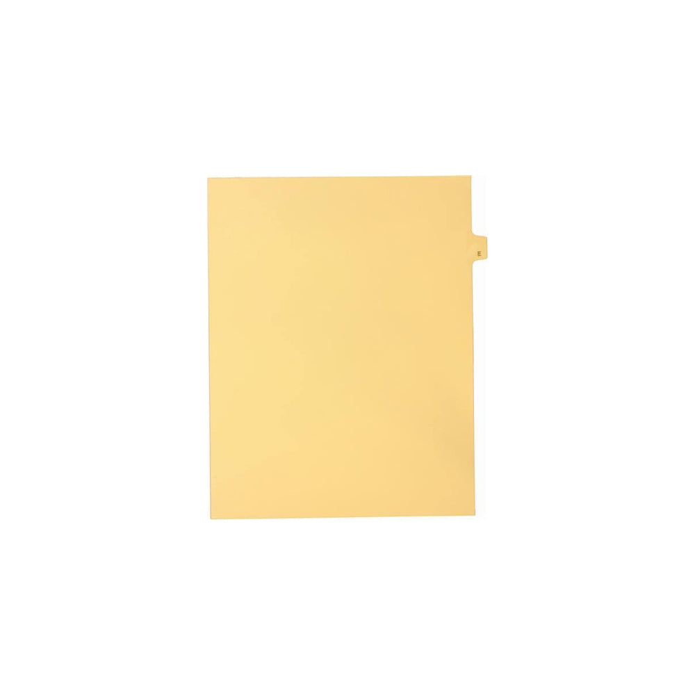 Onglets Sterling Alpha Singles, lettre E, chamois, format lettre, coupe 1/26e, paquet de 25