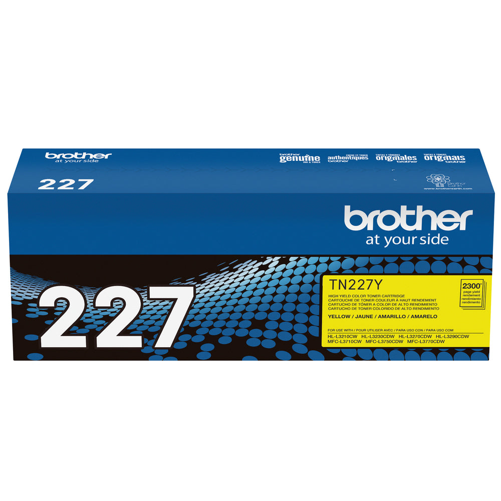 Cartouche de toner jaune Brother TN227, haut rendement