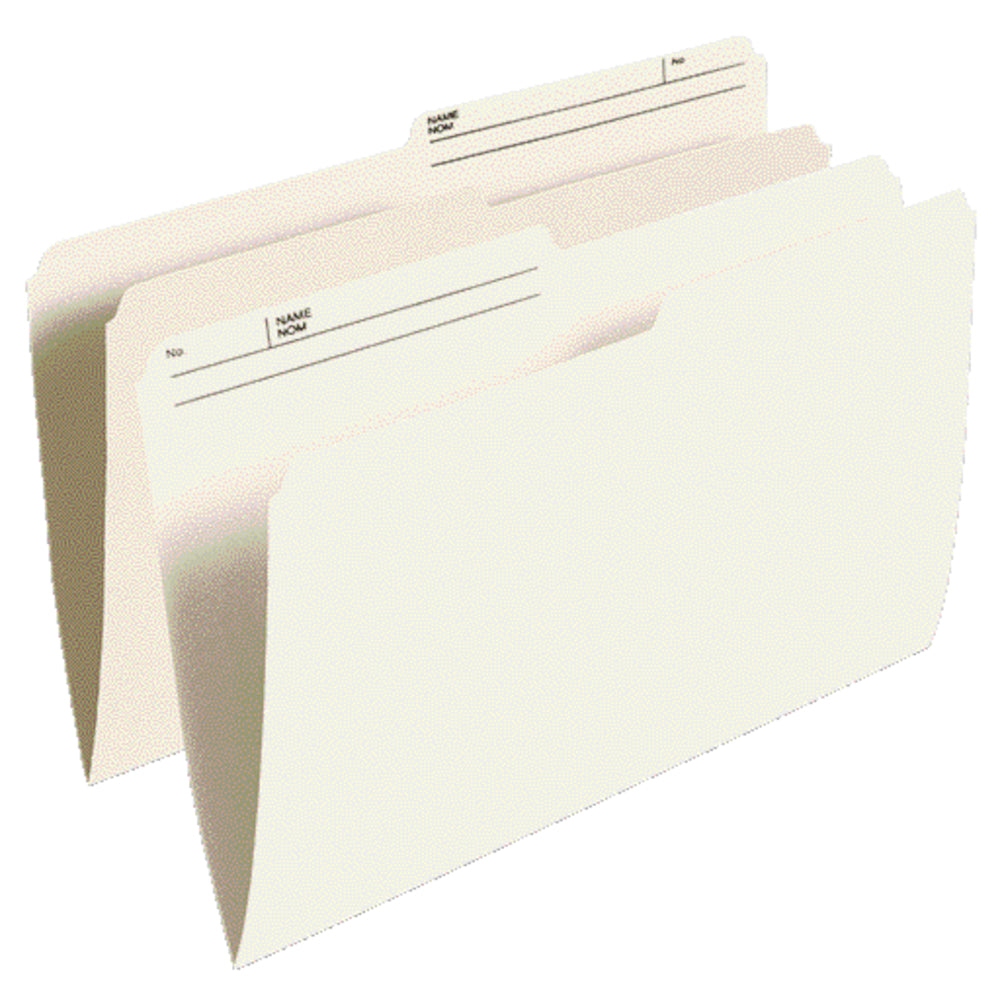 Chemises Oxford avec onglet demi-coupe - Format légal - Ivoire - Paquet de 100
