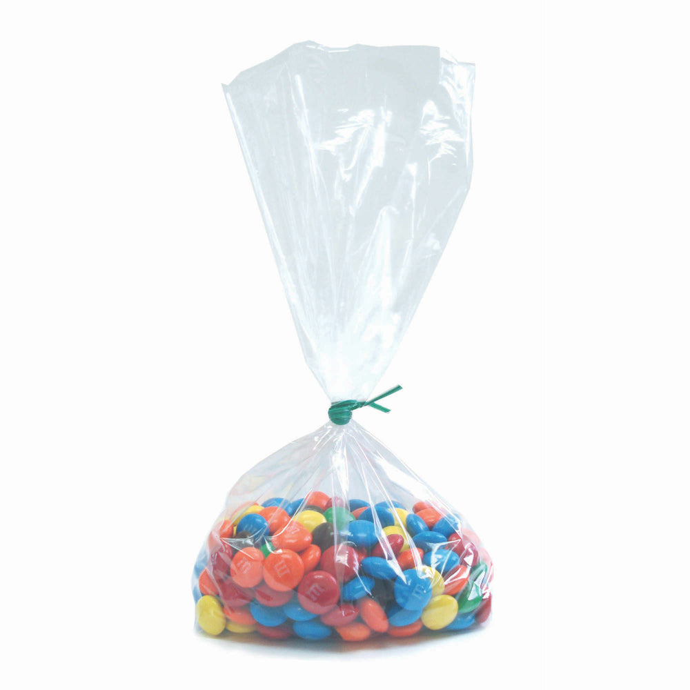 Sacs de protection en plastique transparent Ronco avec attaches torsadées - Paquet de 1 000