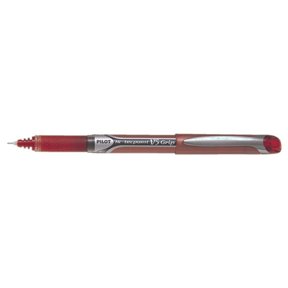 Pilot Hi-Tecpoint Grip Liquid Ink Roller Pen. 0,5 mm. Red. 12/box