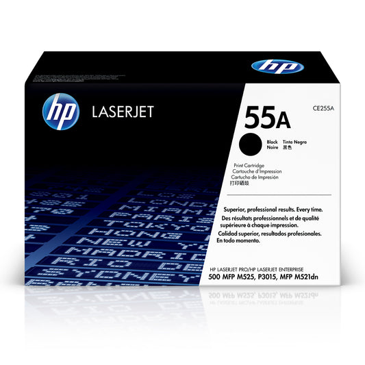 Cartouche de toner noir LaserJet d'origine HP 55A (CE255A)