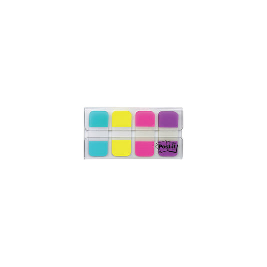 Post-it Tabs - 0.625 in W x 1.5 in H (15.8 mm W x 38.1 mm H) - 4 Colours - 40 Pack