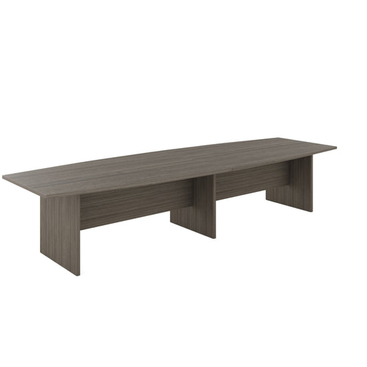 Table de conférence Newland en forme de bateau Offices to Go - 144" - Gris