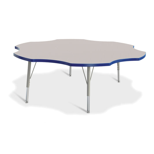 Table d'activités Jonti-Craft Berries à six abattants - 60 po - 15-24 po H - Gris tacheté/bleu