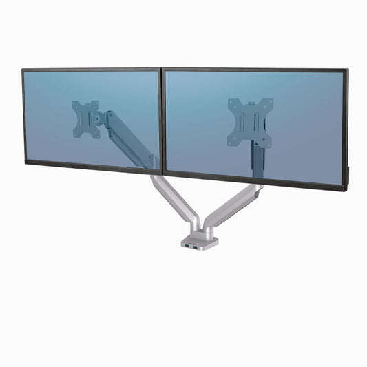 Bras double écran Fellowes Platinum Series - Argent