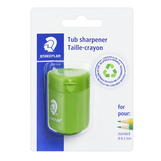 Staedtler Single Hole Sustainable Plastic Sharpener - Green