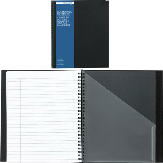Merangue Classic Coil Notebook 9" x 7-1/4" 192 pages Black