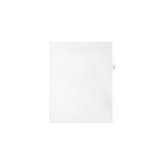 Onglets numériques Sterling Singles, n° 5, blancs, format lettre, coupe 1/25e, paquet de 25
