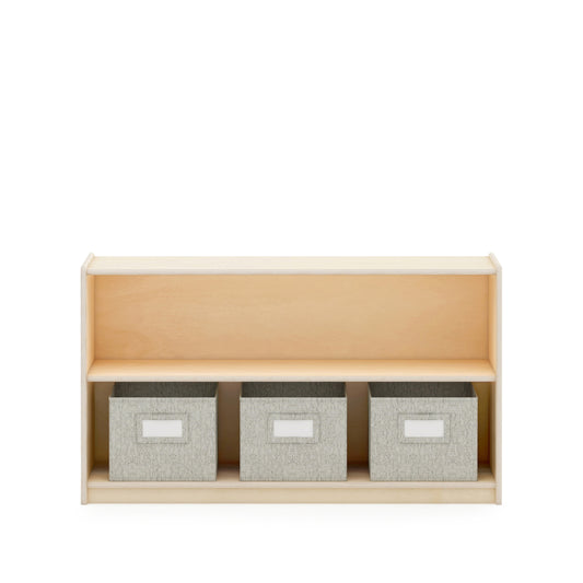 Rangement ouvert Guidecraft EdQ Essentials 24 po à 2 étagères - Naturel