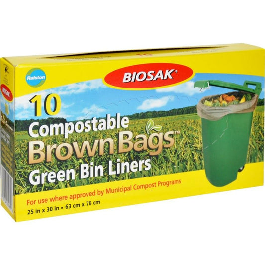 Ralston Garbage Bags - 25" x 30" - Brown - 10 Pack