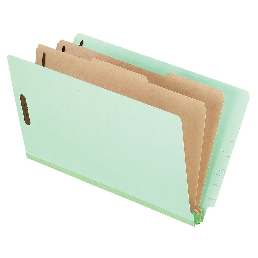Pendaflex Pressboard End-Tab Classification Folders - Legal - Light Green