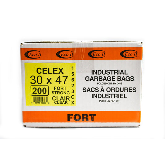 Eco II Garbage Bags - 30 x 47" - Clear Tint - 200 Pack