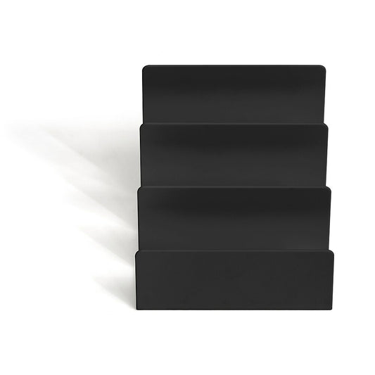 TRU RED 3-Slot Plastic Letter Sorter - Black