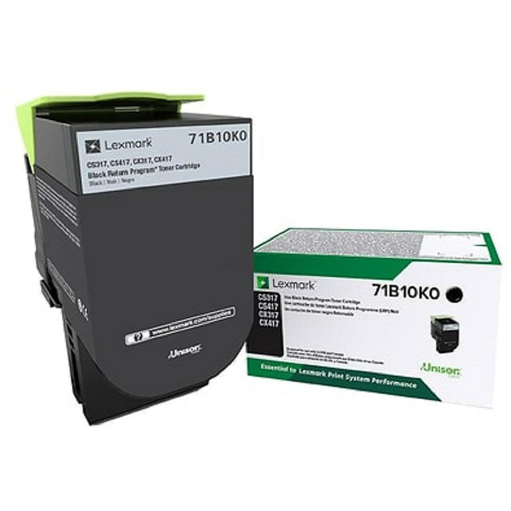 Cartouche de toner noir à retourner Lexmark CS/X317/417/517 (71B10K0)