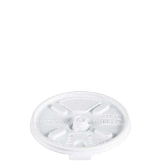 Couvercle rabattable pour gobelet Dart - 10 oz - Blanc - Paquet de 1 000