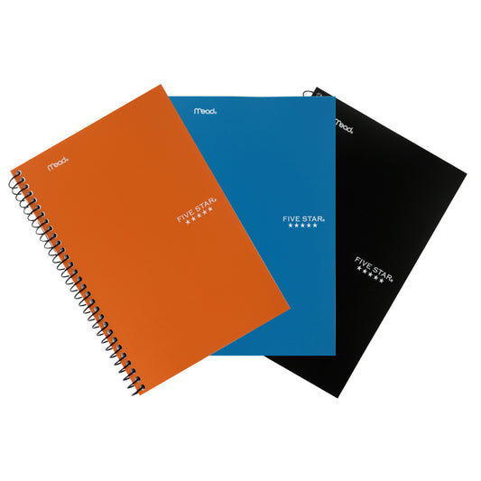 Five Star 2-Subject Premium Heavyweight Paper Notebook - 9-1/2" x 6" - Assorted Colours