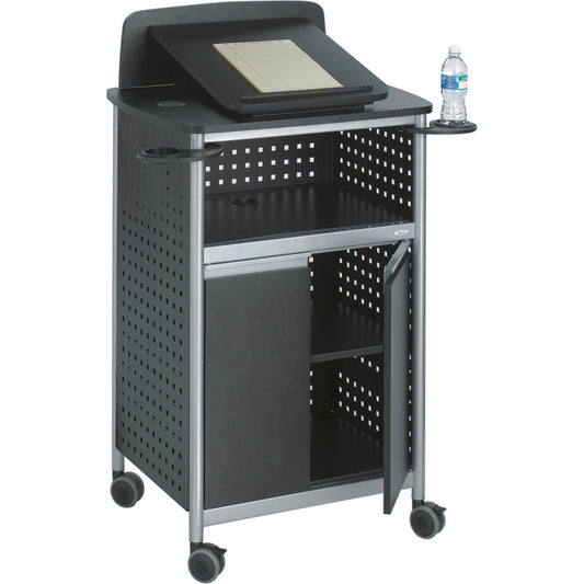Scoot Multi-Purpose Mobile Lectern, Steel and Plastic, Black, 28 3/4"W x 22"D x 49 3/4"H