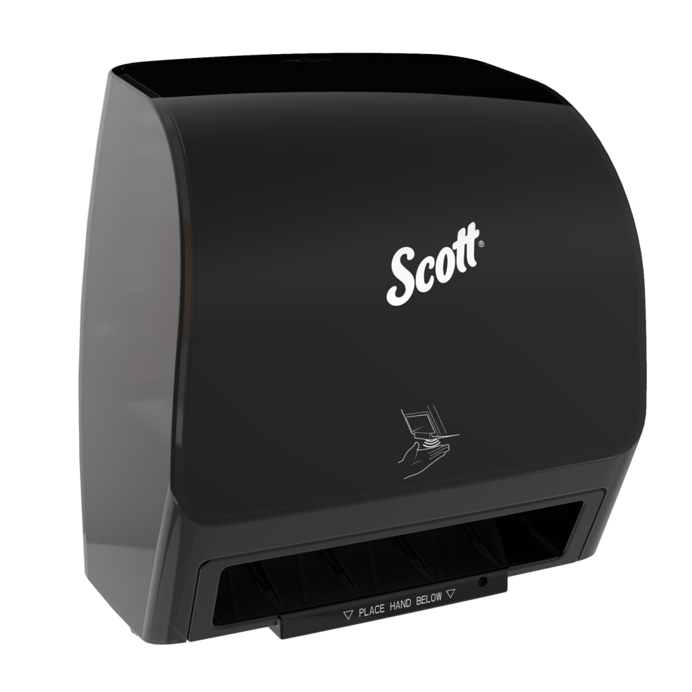 Distributeur automatique de serviettes Scott Slimroll – pour serviettes Scott Slimroll Orange Core – 11,8" x 12,35" x 7,25" – Noir