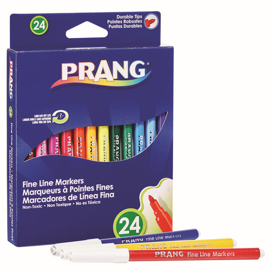 Dixon Prang Fine Tip Classic Art Markers - Assorted - 24 Pack