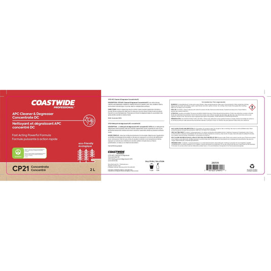 Coastwide Professional CP21 APC Nettoyant et dégraissant concentré DC Secondaire Label