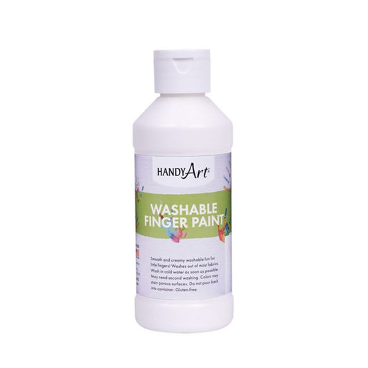 Handy Art Washable Finger Paint, White, 236ml