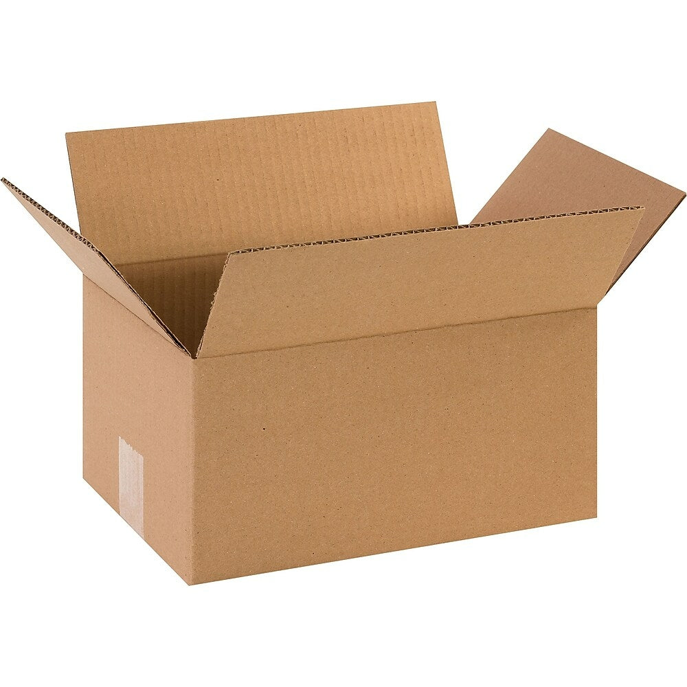 Staples Corrugated Shipping Box - 12" L x 8" W x 6" H - Kraft - 25 Pack