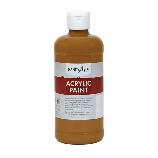 Handy Art Acrylic Paint, Raw Sienna, 473ml.