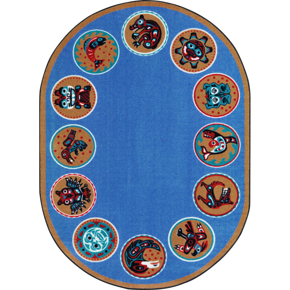 Joy Carpets The Circle Area Rug - 7'8" x 10'9" Oval - Multicolour