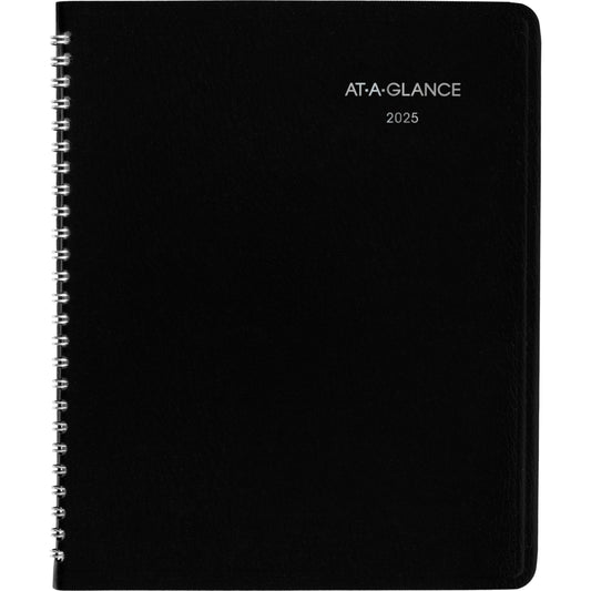 AT-A-GLANCE 2025 Weekly Planner - 8-3/4" H x 6-7/8" W - Black - English