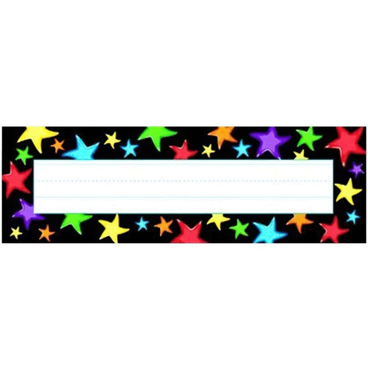 Trend Gel Stars Desk Toppers Name Plates, 7.28x24.13cm, 36/pkg