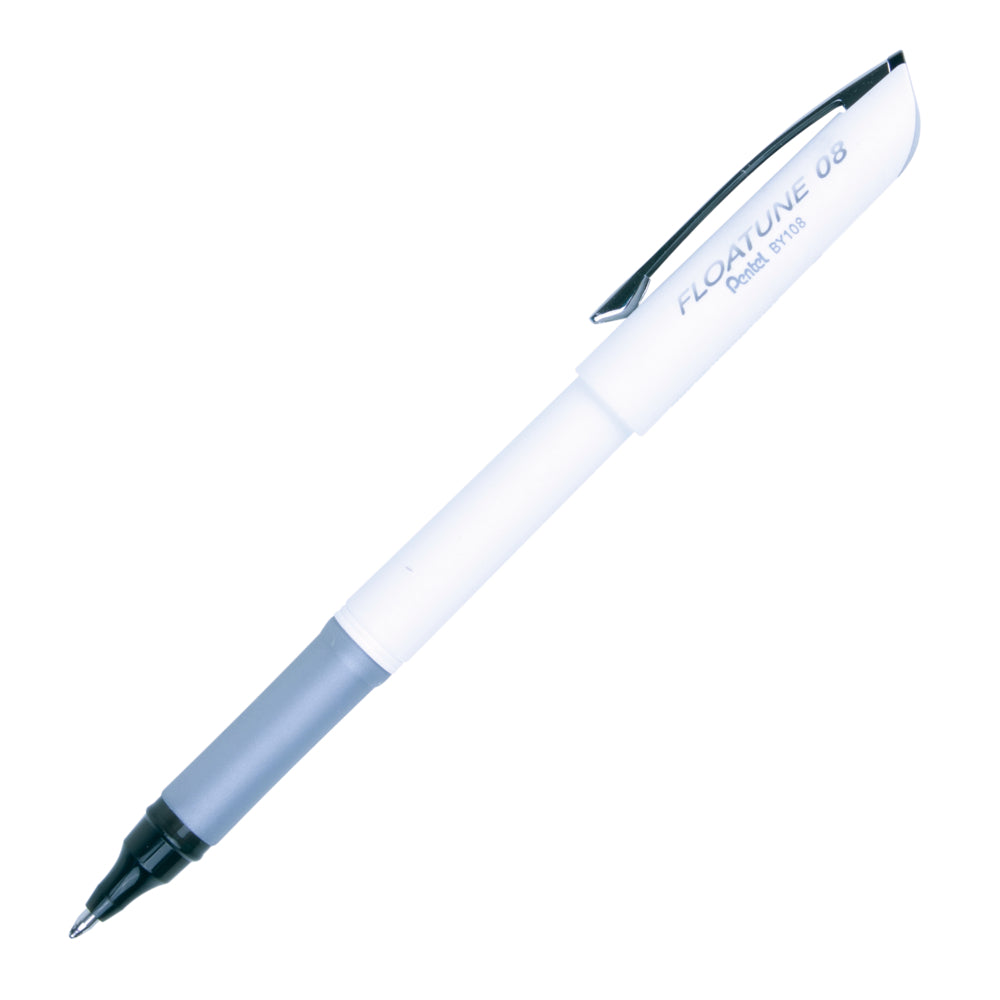 Stylo roller Pental Floatune - 0,8 mm - Encre noire - Lot de 12