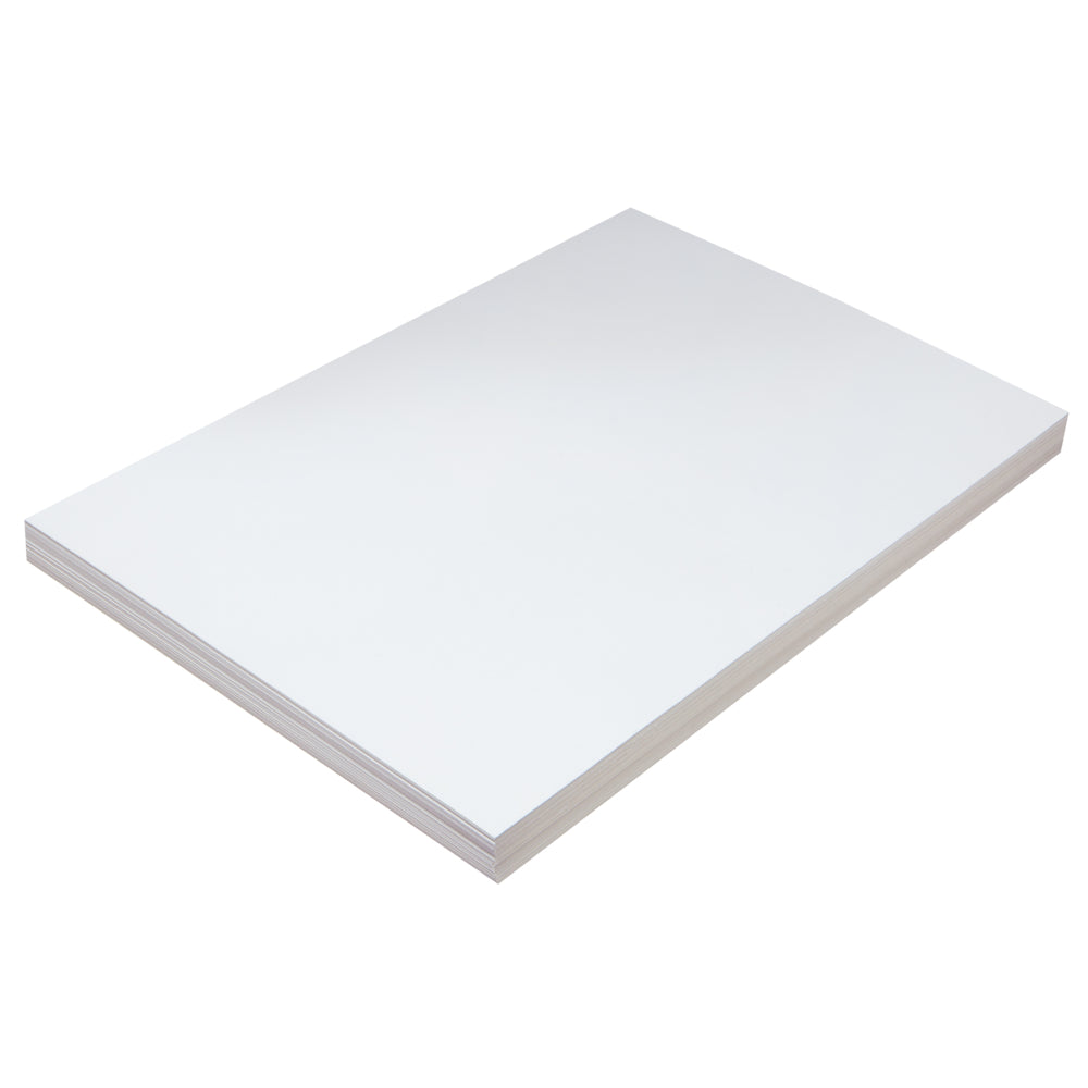 Carton d'étiquettes Pacon de grammage moyen, blanc, 30,5 cm x 45,7 cm, 100 feuilles/paquet