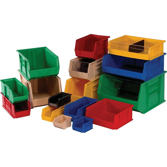 Bacs empilables et suspendus Quantum Bins Ultra - 4-1/8" L x 3" H x 7-3/8" P - Rouge - Paquet de 24