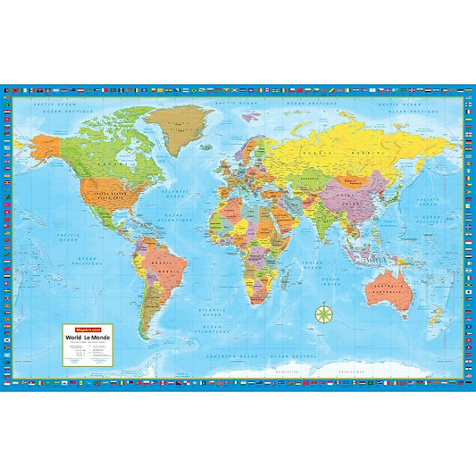 MapArt World Carte murale à grande échelle