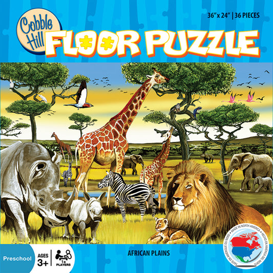 Outset Media 36-Piece African Plains Floor Puzzle - 36" x 24"