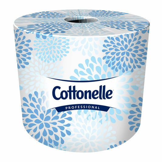 Rouleau de papier toilette standard Cottonelle Professional - 2 épaisseurs - Étui compact pour un rangement facile - Blanc - Paquet de 20